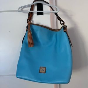 Dooney Bourke light blue leather hobo bag